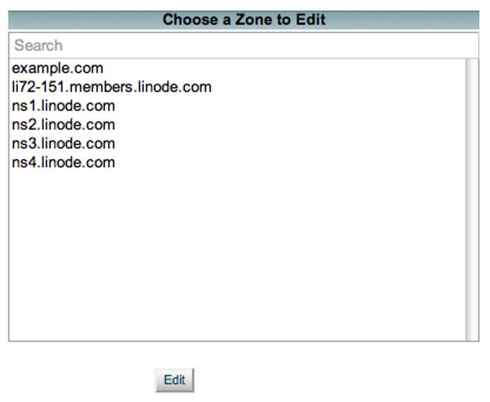 cPanel Edit DNS screen.